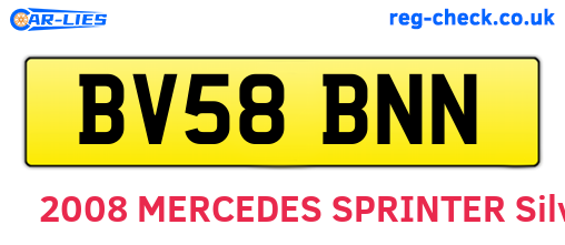 BV58BNN are the vehicle registration plates.