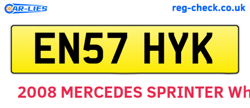 EN57HYK are the vehicle registration plates.