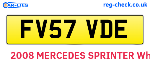 FV57VDE are the vehicle registration plates.