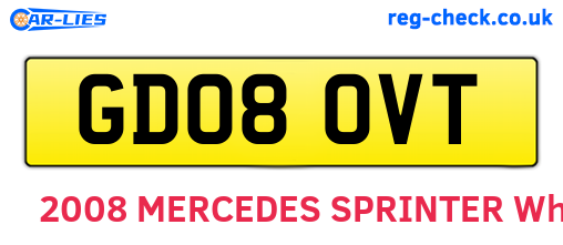 GD08OVT are the vehicle registration plates.
