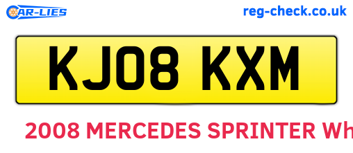 KJ08KXM are the vehicle registration plates.