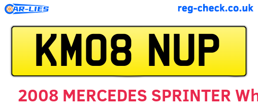 KM08NUP are the vehicle registration plates.