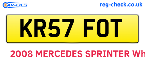 KR57FOT are the vehicle registration plates.