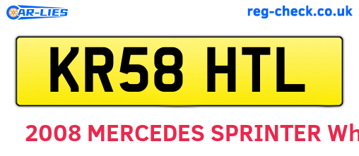 KR58HTL are the vehicle registration plates.