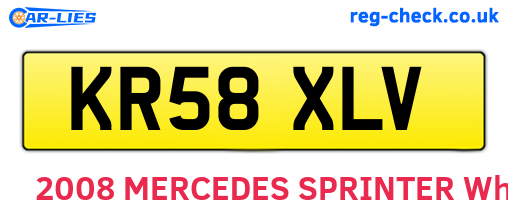 KR58XLV are the vehicle registration plates.