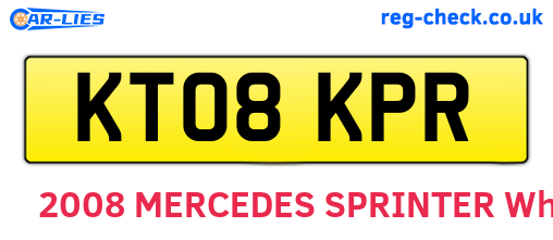 KT08KPR are the vehicle registration plates.