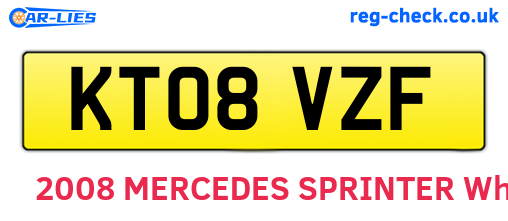 KT08VZF are the vehicle registration plates.