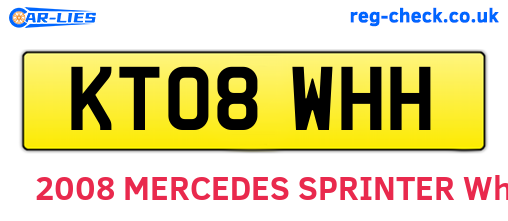 KT08WHH are the vehicle registration plates.