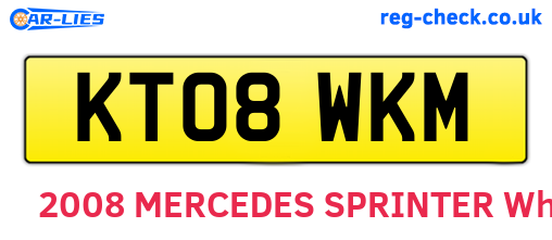 KT08WKM are the vehicle registration plates.