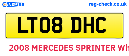 LT08DHC are the vehicle registration plates.
