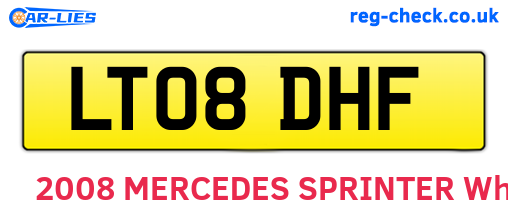 LT08DHF are the vehicle registration plates.