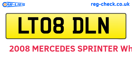 LT08DLN are the vehicle registration plates.