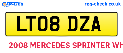 LT08DZA are the vehicle registration plates.