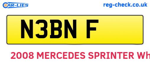 N3BNF are the vehicle registration plates.