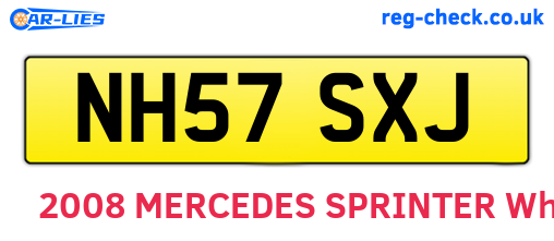NH57SXJ are the vehicle registration plates.