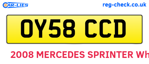 OY58CCD are the vehicle registration plates.