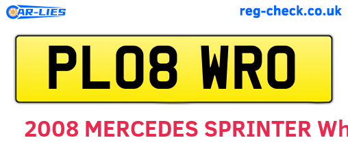PL08WRO are the vehicle registration plates.