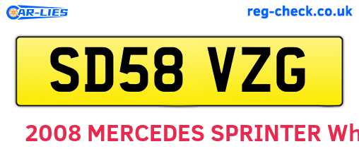SD58VZG are the vehicle registration plates.