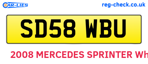 SD58WBU are the vehicle registration plates.