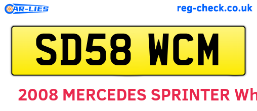 SD58WCM are the vehicle registration plates.