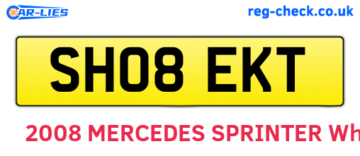 SH08EKT are the vehicle registration plates.