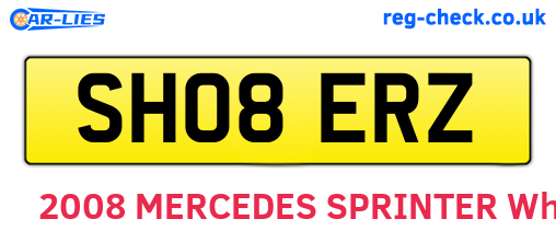 SH08ERZ are the vehicle registration plates.