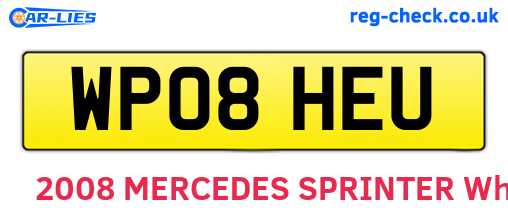 WP08HEU are the vehicle registration plates.