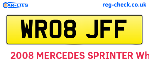 WR08JFF are the vehicle registration plates.