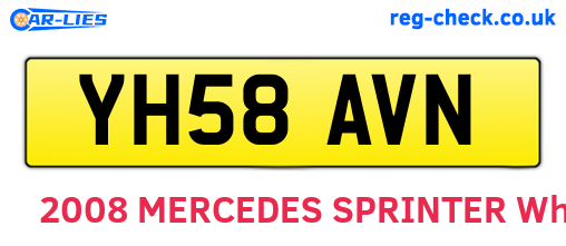 YH58AVN are the vehicle registration plates.