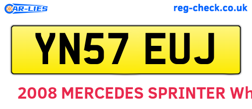 YN57EUJ are the vehicle registration plates.