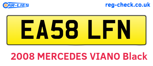 EA58LFN are the vehicle registration plates.