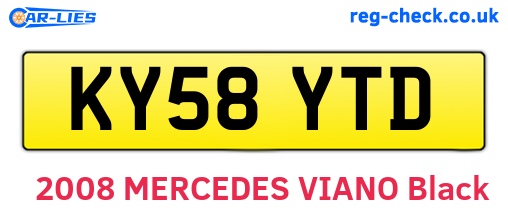 KY58YTD are the vehicle registration plates.