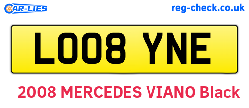 LO08YNE are the vehicle registration plates.