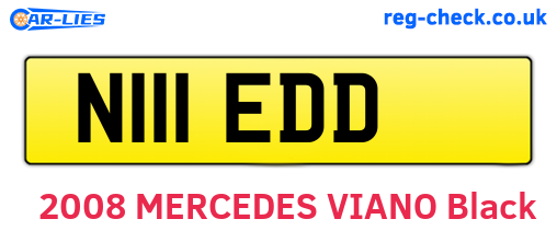 N111EDD are the vehicle registration plates.