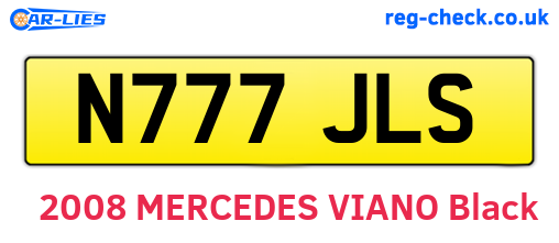 N777JLS are the vehicle registration plates.