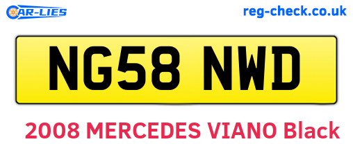 NG58NWD are the vehicle registration plates.