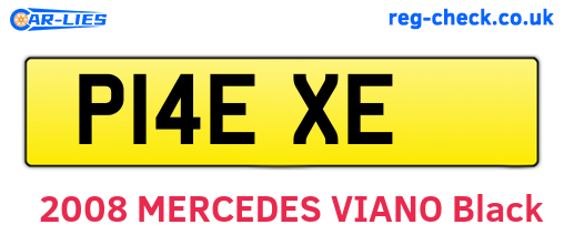 P14EXE are the vehicle registration plates.