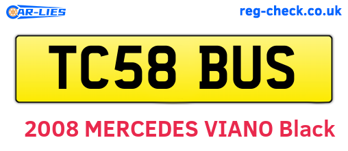 TC58BUS are the vehicle registration plates.