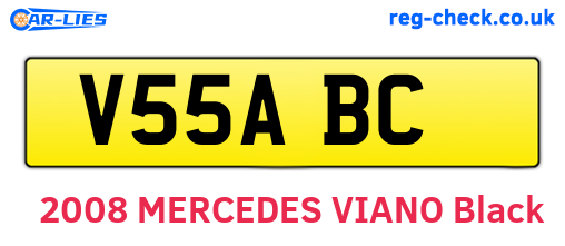 V55ABC are the vehicle registration plates.