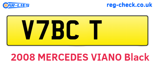 V7BCT are the vehicle registration plates.