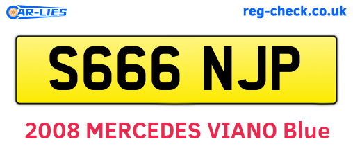 S666NJP are the vehicle registration plates.