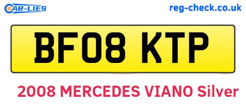 BF08KTP are the vehicle registration plates.