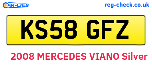 KS58GFZ are the vehicle registration plates.