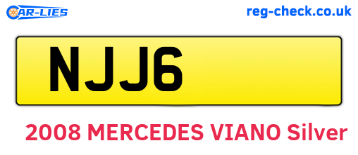 NJJ6 are the vehicle registration plates.