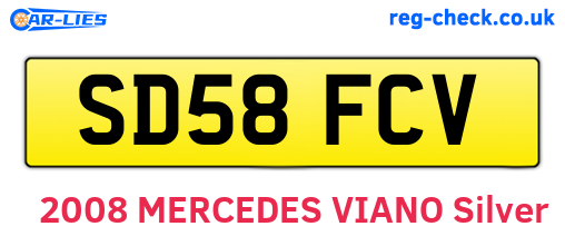 SD58FCV are the vehicle registration plates.
