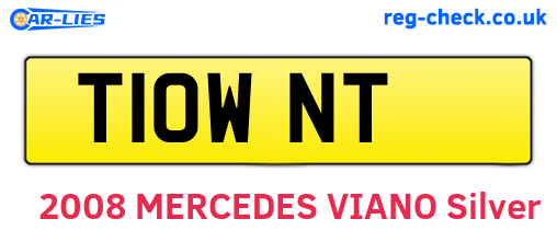 T10WNT are the vehicle registration plates.