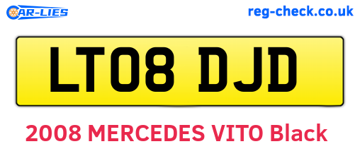 LT08DJD are the vehicle registration plates.