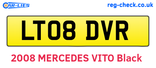 LT08DVR are the vehicle registration plates.