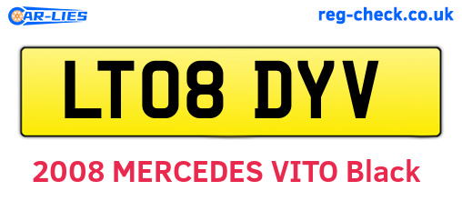 LT08DYV are the vehicle registration plates.