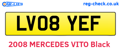 LV08YEF are the vehicle registration plates.